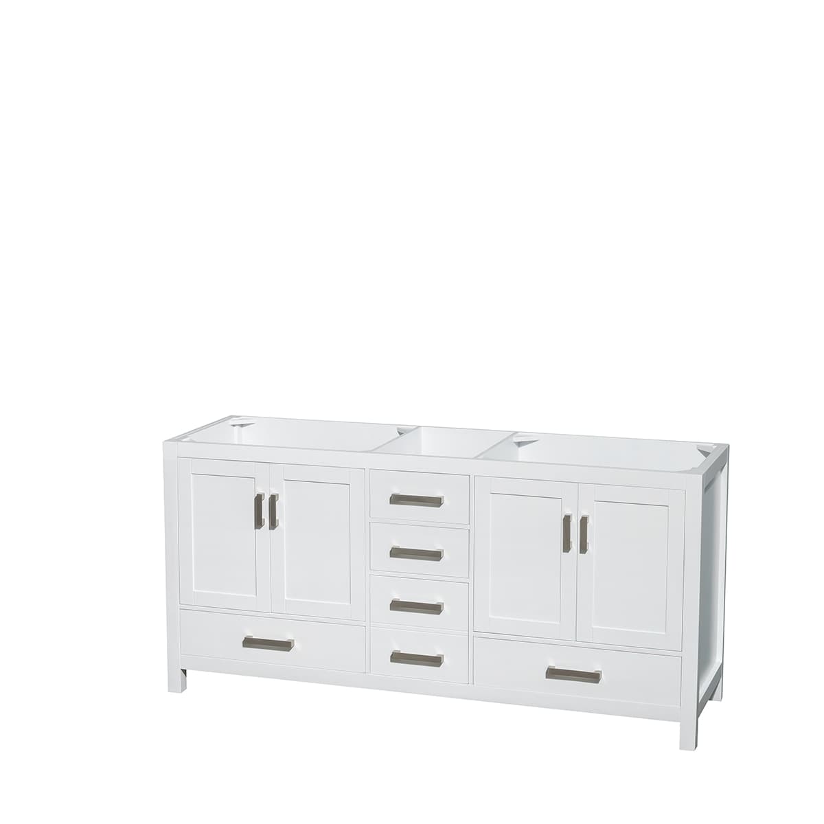 Sheffield 72" Free Standing Double Basin Vanity Set with Cabinet, Marble Vanity Top, and Framed Mirror - image 11