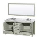 Sheffield 72" Free Standing Double Basin Vanity Set with Cabinet, Marble Vanity Top, and Framed Mirror - image 18