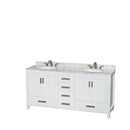 Sheffield 72" Free Standing Double Basin Vanity Set with Cabinet, Marble Vanity Top, and Medicine Cabinets - image 9