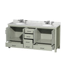 Sheffield 72" Free Standing Double Basin Vanity Set with Cabinet and Marble Vanity Top - image 14