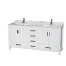 Sheffield 72" Free Standing Double Basin Vanity Set with Cabinet and Marble Vanity Top - image 7