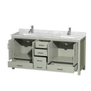 Sheffield 72" Free Standing Double Basin Vanity Set with Cabinet and Marble Vanity Top - image 14