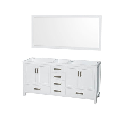 Sheffield 71" Double Free Standing Vanity Cabinet - Less Vanity Top - image 1