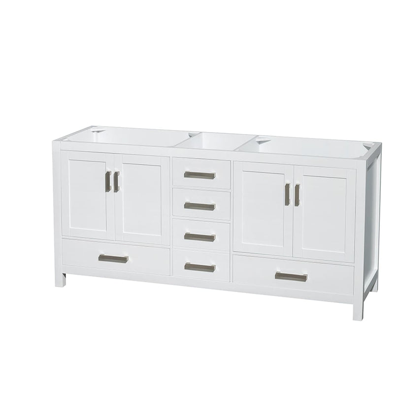 Sheffield 71" Double Freestanding Hardwood Vanity Cabinet Only - Less Vanity Top - image 1