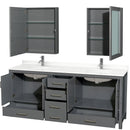 Sheffield 80" Free Standing Double Basin Vanity Set with Cabinet, Quartz Vanity Top, and Medicine Cabinet - image 13