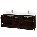Sheffield 80" Free Standing Double Basin Vanity Set with Cabinet and Quartz Vanity Top - image 2