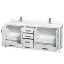 Sheffield 80" Free Standing Double Basin Vanity Set with Cabinet and Quartz Vanity Top - image 8