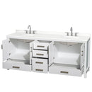 Sheffield 80" Free Standing Double Basin Vanity Set with Cabinet and Quartz Vanity Top - image 7