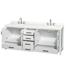 Sheffield 80" Free Standing Double Basin Vanity Set with Cabinet and Quartz Vanity Top - image 8