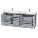 Sheffield 80" Free Standing Double Basin Vanity Set with Cultured Marble Vanity Top - image 10