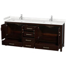 Sheffield 80" Free Standing Double Basin Vanity Set with Cultured Marble Vanity Top - image 12