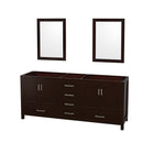 Sheffield 79" Double Free Standing Vanity Cabinet Only - Less Vanity Top - image 1