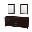 Sheffield 79" Double Free Standing Vanity Cabinet Only - Less Vanity Top - image 1