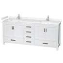 Sheffield 80" Free Standing Double Basin Vanity Set with Cultured Marble Vanity Top - image 1