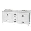 Sheffield 80" Free Standing Double Basin Vanity Set with Cabinet and Marble Vanity Top - image 1