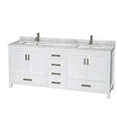 Sheffield 80" Free Standing Double Basin Vanity Set with Cabinet and Marble Vanity Top - image 1