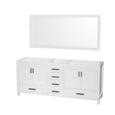 Sheffield 79" Double Free Standing Vanity Cabinet Only - Less Vanity Top - image 1