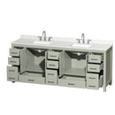 Sheffield 84" Free Standing Double Basin Vanity Set with Cabinet and Quartz Vanity Top - image 2