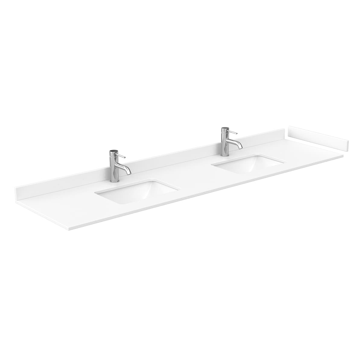 Sheffield 84" Free Standing Double Basin Vanity Set with Cabinet, Cultured Marble Vanity Top, and Medicine Cabinets - image 4