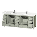 Sheffield 84" Free Standing Double Basin Vanity Set with Cabinet and Cultured Marble Vanity Top - image 2