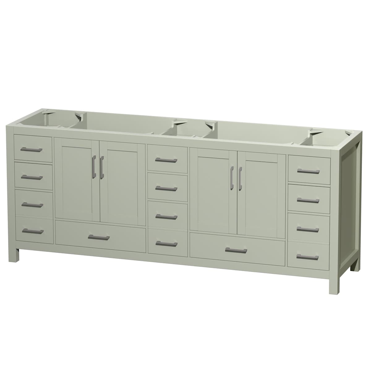 Sheffield 84" Double Free Standing Vanity Cabinet Only - Less Vanity Top - image 1
