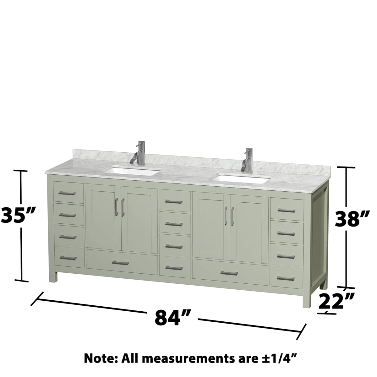 Sheffield 84" Free Standing Double Basin Vanity Set with Cabinet, Marble Vanity Top, and Medicine Cabinets