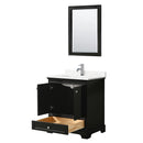 Deborah 30" Free Standing Single Basin Vanity Set with Cabinet, Quartz Vanity Top, and Framed Mirror - image 9