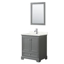 Deborah 30" Free Standing Single Basin Vanity Set with Cabinet, Quartz Vanity Top, and Framed Mirror - image 20