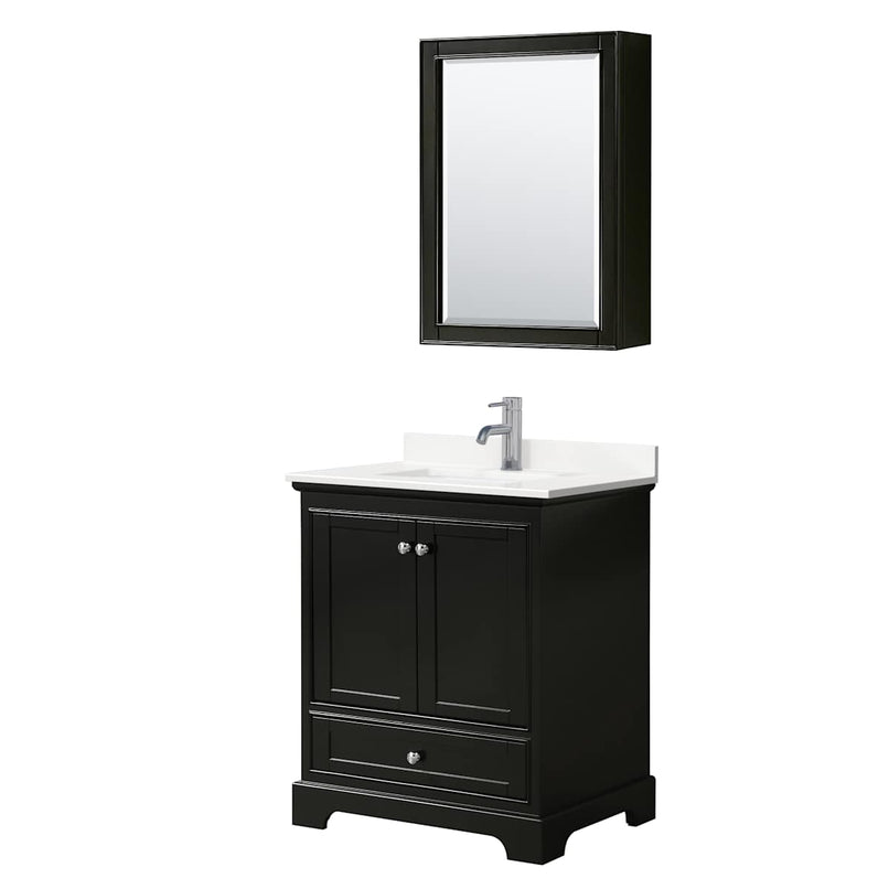 Deborah 30" Free Standing Single Basin Vanity Set with Cabinet, Quartz Vanity Top, and Medicine Cabinet - image 9