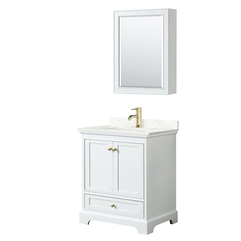 Deborah 30" Free Standing Single Basin Vanity Set with Cabinet, Quartz Vanity Top, and Medicine Cabinet - image 13