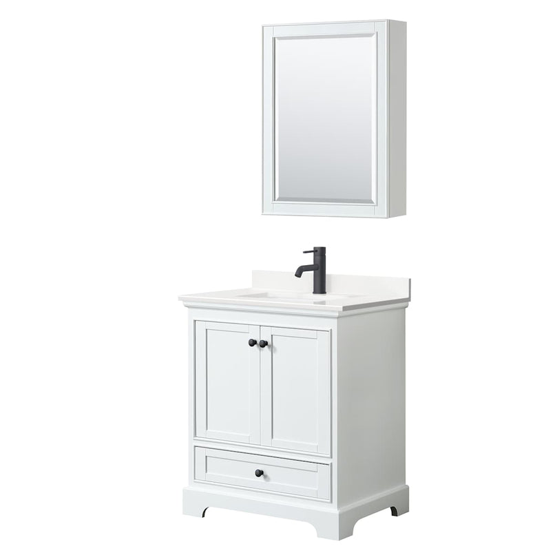 Deborah 30" Free Standing Single Basin Vanity Set with Cabinet, Quartz Vanity Top, and Medicine Cabinet - image 14