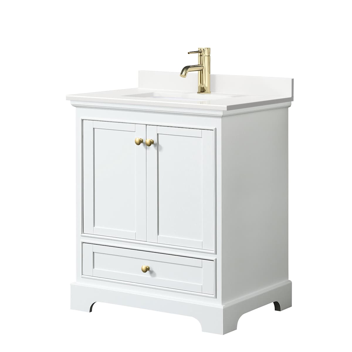 Deborah 30" Free Standing Single Basin Vanity Set with Cabinet and Quartz Vanity Top