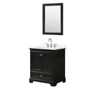 Deborah 30" Free Standing Single Basin Vanity Set with Cabinet, Quartz Vanity Top, and Framed Mirror - image 2