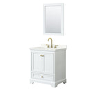 Deborah 30" Free Standing Single Basin Vanity Set with Cabinet, Quartz Vanity Top, and Framed Mirror - image 12