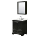 Deborah 30" Free Standing Single Basin Vanity Set with Cabinet, Quartz Vanity Top, and Medicine Cabinet - image 2