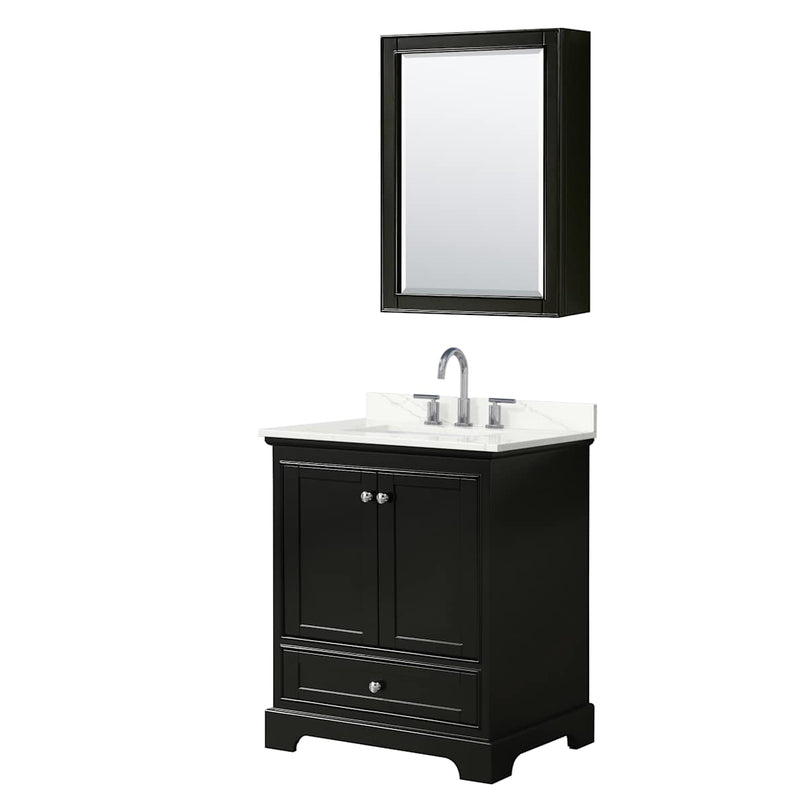 Deborah 30" Free Standing Single Basin Vanity Set with Cabinet, Quartz Vanity Top, and Medicine Cabinet - image 2