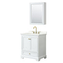 Deborah 30" Free Standing Single Basin Vanity Set with Cabinet, Quartz Vanity Top, and Medicine Cabinet - image 12