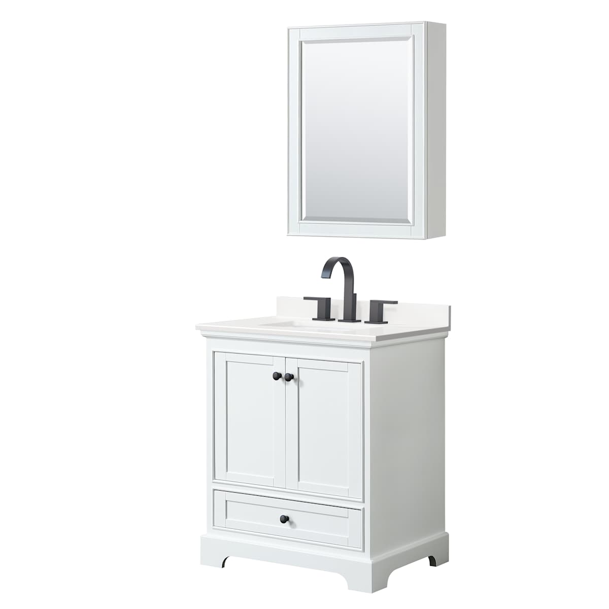 Deborah 30" Free Standing Single Basin Vanity Set with Cabinet, Quartz Vanity Top, and Medicine Cabinet - image 13
