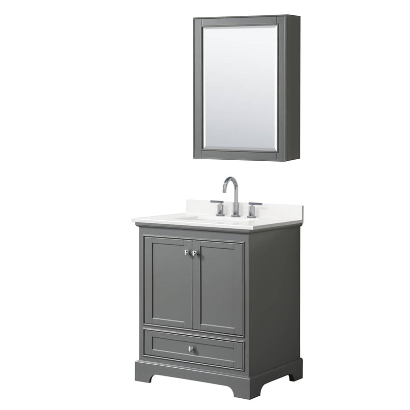 Deborah 30" Free Standing Single Basin Vanity Set with Cabinet, Quartz Vanity Top, and Medicine Cabinet - image 15