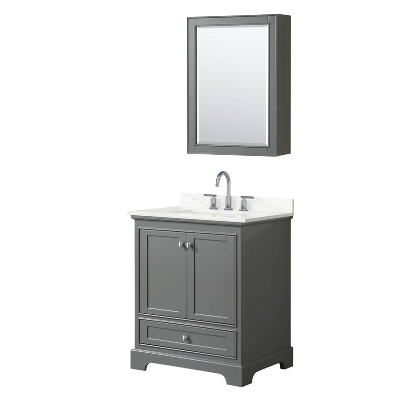 Deborah 30" Free Standing Single Basin Vanity Set with Cabinet, Quartz Vanity Top, and Medicine Cabinet - image 16