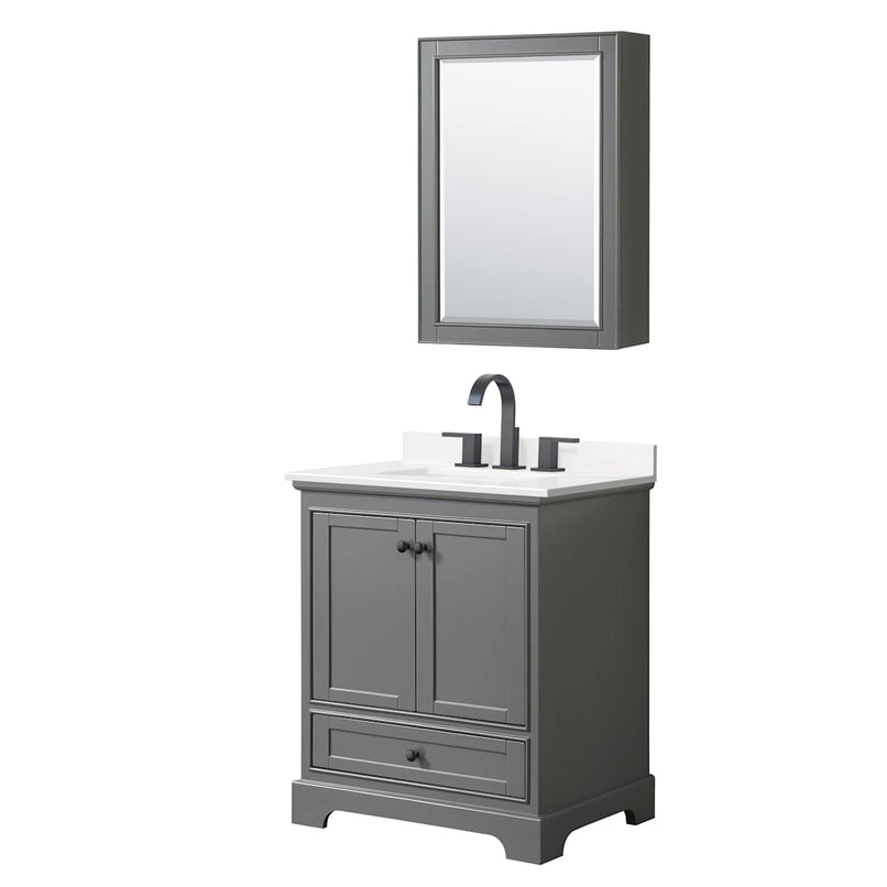 Deborah 30" Free Standing Single Basin Vanity Set with Cabinet, Quartz Vanity Top, and Medicine Cabinet - image 17