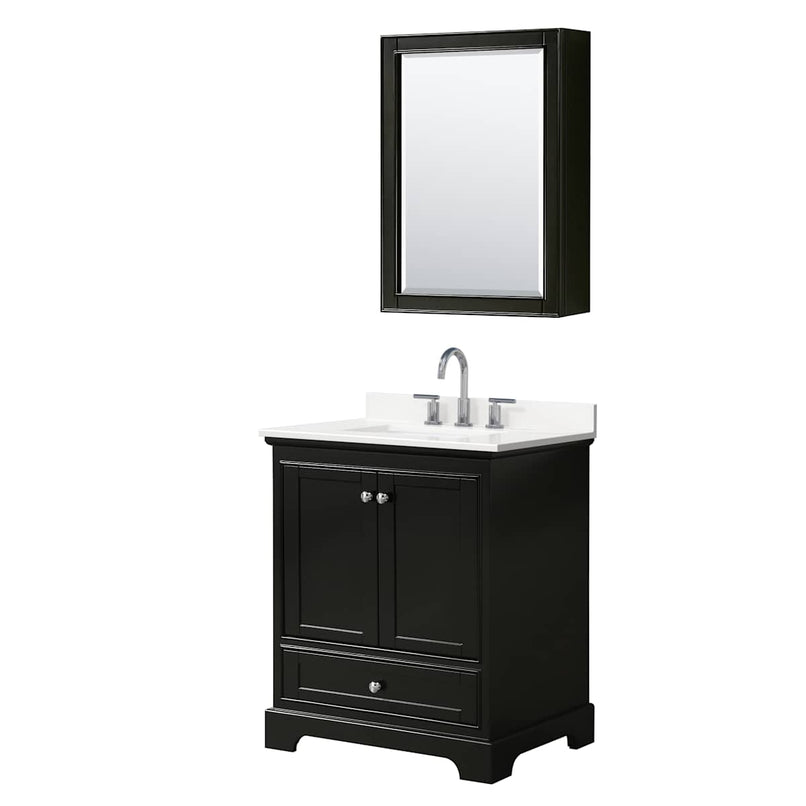 Deborah 30" Free Standing Single Basin Vanity Set with Cabinet, Quartz Vanity Top, and Medicine Cabinet - image 19