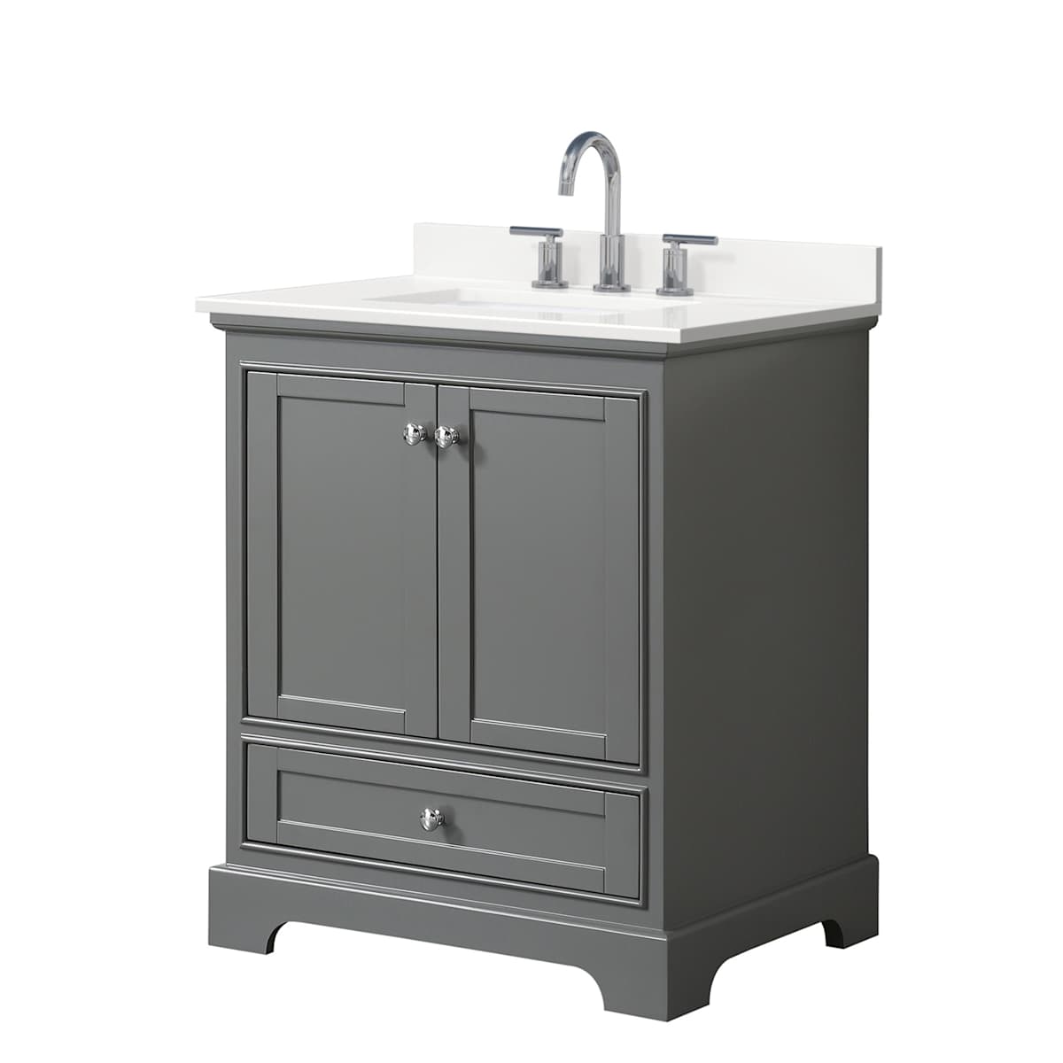Deborah 30" Free Standing Single Basin Vanity Set with Cabinet and Quartz Vanity Top - image 14