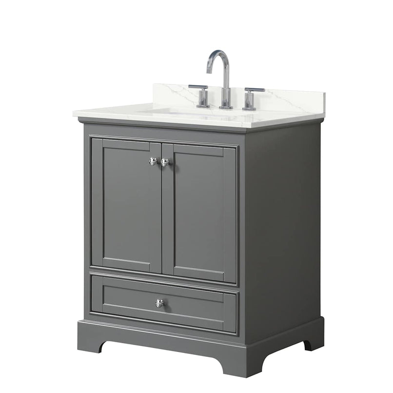 Deborah 30" Free Standing Single Basin Vanity Set with Cabinet and Quartz Vanity Top - image 15