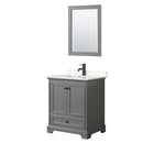 Deborah 30" Free Standing Single Basin Vanity Set with Cultured Marble Vanity Top and Framed Mirror - image 2