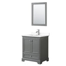 Deborah 30" Free Standing Single Basin Vanity Set with Cultured Marble Vanity Top and Framed Mirror - image 15
