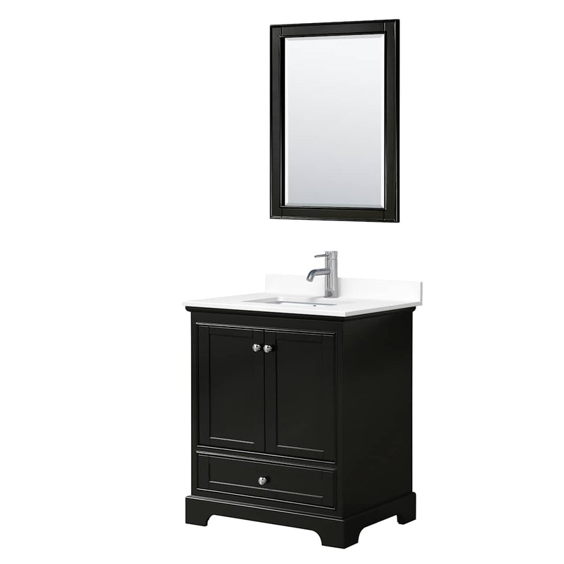 Deborah 30" Free Standing Single Basin Vanity Set with Cultured Marble Vanity Top and Framed Mirror - image 18