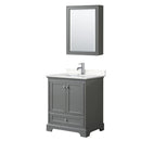 Deborah 30" Free Standing Single Basin Vanity Set with Cultured Marble Vanity Top and Framed Mirror - image 16