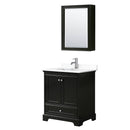 Deborah 30" Free Standing Single Basin Vanity Set with Cultured Marble Vanity Top and Framed Mirror - image 18