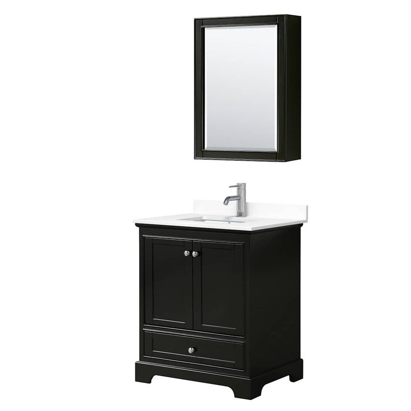 Deborah 30" Free Standing Single Basin Vanity Set with Cultured Marble Vanity Top and Framed Mirror - image 18